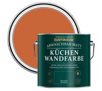 Peinture murale mate, lessivable, à faible odeur, de couleur orange, pour cuisine, marque Rust-Oleum - Chai Tee, format 2,5 litres