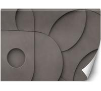 Peinture murale XXL composition géométrique papier peint 3D pour mur 400x280 cm couleur Gris thème 3D & géométrique