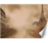 Peinture murale XXL Paris ville vintage papier peint mural 450x315 cm couleur Beige thème Villes et architecture