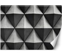 Peinture murale XXL triangles géométriques papier peint 3D pour mur 400x280 cm couleur Gris thème 3D & géométrique