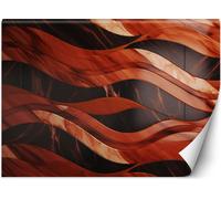 Peinture murale XXL vagues texture marbrée papier peint mural 450x315 cm couleur Marron thème 3D & géométrique