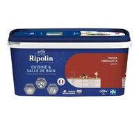 Peinture murs. boiseries. plafonds. radiateurs - RIPOLIN - Cuisine et bain - 2 L - Rouge Terracotta
