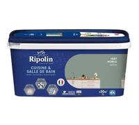 Peinture murs, boiseries, plafonds, radiateurs - RIPOLIN - Cuisine et bain - 2 L - Vert Nobile