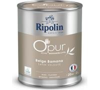 Peinture Murs Boiseries Radiateurs RIPOLIN, 2 L, Beige Bamana, Satin Velouté, Résine Biosourcée