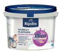 Peinture murs et plafonds - Blanc - Velours - RIPOLIN Illico - 10 L