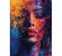 Peinture Numero Femme Peinture Numero Adulte Portrait avec Cadre Paint by Numbers Loisirs Créatifs Adultes avec Pinceaux Pigment Acrylique Painting by Numbers Kits pour Décoration Murale 30x40cm -44t1