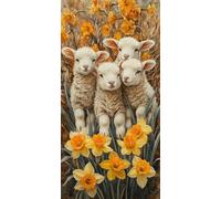 Peinture Numero Moutons Peinture Acrylique Paint by Numbers 40x80cm x-446