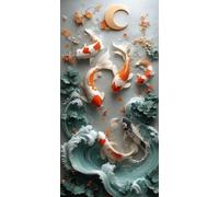 Peinture Numero poisson Peinture Acrylique Paint by Numbers 40x80cm x-460