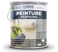 Peinture Parpaing - Codeve Bois/RAL 7037 - Gris poussière - 5L - Intérieur/extérieur - Pour La Protection D'un Mur Parpaing, Brique Ou Béton Cellulaire.