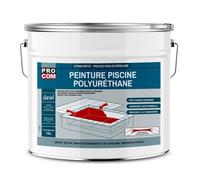 Peinture piscine béton, peinture polyuréthane pour piscine et bassin, étanche et souple, béton 10 litres Blanc