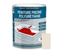 Peinture piscine béton, peinture polyuréthane pour piscine et bassin, étanche et souple, béton 2.5 litres Beige (RAL 9001)