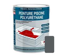 Peinture piscine béton, peinture polyuréthane pour piscine et bassin, étanche et souple, béton, enduit, ciment PROCOM 2.5 litres Gris foncé (RAL 7012)