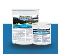 Peinture Piscine époxy Kit de 2,5 Kg Bleu France RAL 5012