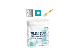 Peinture pour Baignoire - 500g Revêtement Semi-Brillant pour Carrelage - Peinture de Rénovation pour Baignoire | pour Lavabo de Salle de Bain, Plan de Travail de Cuisine, Hôtel, Buanderie, Appartement