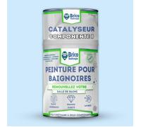 Peinture pour baignoire et salle de bain - BRICOSALVAJE - Bleu - Brillant - 750ml