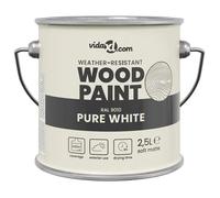 Peinture pour bois extérieure - vidaXL - Blanc - 16,5 x 16,5 x 16 cm - Séchage rapide - Faible odeur - Résistant à l'eau