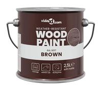 Peinture pour bois extérieure - vidaXL - Marron - 16,5 x 16,5 x 16 cm - Séchage rapide - Faible odeur