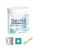 Peinture pour carrelage de cabine de douche, 500 g, revêtement | Peinture de baignoire à faible odeur pour lavabo, plan de travail, salle de bain, cuisine, buanderie, appartement