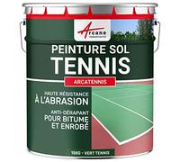 Peinture pour court de tennis béton poreux couleur ligne rénovation Anti dérapant salle de sport ARCATENNIS Vert tennis 15 Kg jusqu a 30m2 pour 2 couches