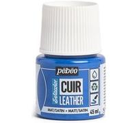 Peinture pour cuir et simili - Bleu océan - Setacolor Cuir - Pébéo - 45ml Bleu