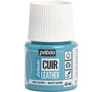 Pébéo – Peinture cuir Setacolor – Résistante rayures/pliures, finition mate – Bleu turquoise 45 ml