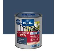 Peinture pour Fer Extérieur - Brillant - 0,5L - Bleu Marine RAL 5003 - Ripolin