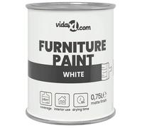Peinture pour meubles d'intérieur - vidaXL - Blanc - 10x10x12 cm - Séchage rapide - Faible odeur - Couverture 6 m²