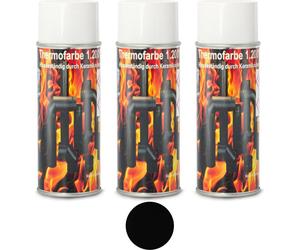 Peinture pour moteur Peinture pour échappement Peinture réfractaire Peinture pour four 1200°C Noir Spray Cheminée 3x