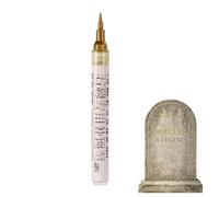 Peinture pour pierre tombale, stylo de restauration d'inscription dorée | Marqueur de restauration avec inscription dorée et stylo de peinture pour tombe, église, cimetière, granit et marbre