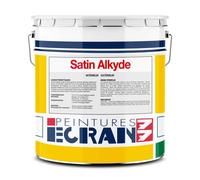 Peinture professionnelle satin, mur, plafond, boiserie, intérieur, extérieur, opacifiante 4 litres Blanc