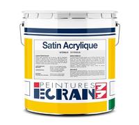 Peinture professionnelle satin, mur, plafond, boiserie, intérieur, peinture opacifiante, sans odeur, Satin Acrylique ECRAN 77 1 litre