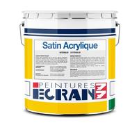 Peinture professionnelle satin, murs et plafonds, intérieur, extérieur, résine acrylique - Satin Acrylique ECRAN 77 1 litre Blanc