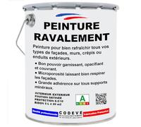 Peinture Ravalement - Codeve Bois/RAL 5014 - Bleu pigeon - 5L - Intérieur/extérieur - Pour La Protection De Votre Façade, Mur, Béton, Crépi Ou Enduit.