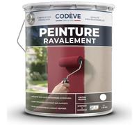 Peinture Ravalement - Codeve Bois/RAL 9001 - Blanc crème - 20L - Intérieur/extérieur - Pour La Protection De Votre Façade, Mur, Béton, Crépi Ou Enduit.