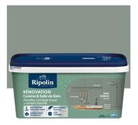 Peinture rénovation cuisine et salle de bain - Vert nobile - Satiné - Ripolin - 2L