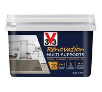 Peinture rénovation multi-supports - V33 - Argent métallisé 0,5L - Séchage rapide - Bois/Carrelage/Métal/Verre