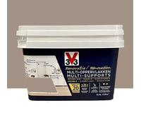 Peinture rénovation multi-supports - V33 - Chanvre - Satiné - Polyvalente intérieur - 0,5 L (10 m²/L)
