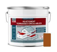 Peinture, résine d'étanchéité imperméabilisation terrasse circulable, balcon, sols extérieurs 10 litres Terre cuite
