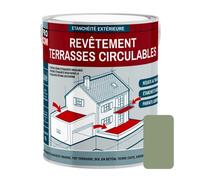 Peinture, résine d'étanchéité imperméabilisation terrasse circulable, balcon, sols extérieurs 2.5 litres Vert clair (RAL 6021)