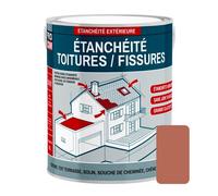 Peinture, résine d'étanchéité toiture, réparation tuiles, fissures, anti fuites, décore, protège 0.75 litres Terre cuite