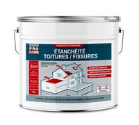 Peinture, résine d'étanchéité toiture, réparation tuiles, fissures, anti fuites, décore, protège 10 litres Blanc
