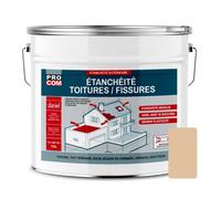 Peinture, résine d'étanchéité toiture, réparation tuiles, fissures, anti fuites, décore, protège 10 litres Paille