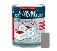 Peinture, résine d'étanchéité toiture, réparation tuiles, fissures, anti fuites, décore, protège 2.5 litres Gris (RAL 7042)