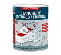 Peinture, résine d'étanchéité toiture, réparation tuiles, fissures, anti fuites, décore, protège 2.5 litres Blanc