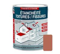 Peinture, résine d'étanchéité toiture, réparation tuiles, fissures, anti fuites, décore, protège 0.75 litres Terre cuite
