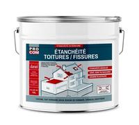 Peinture, résine d'étanchéité toiture, réparation tuiles, fissures, anti-fuites, décore, protège, plusieurs coloris PROCOM 10 litres Blanc