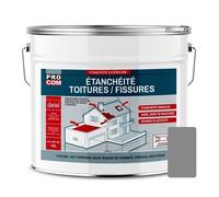 Peinture, résine d'étanchéité toiture, réparation tuiles, fissures, anti-fuites, décore, protège, plusieurs coloris PROCOM 10 litres Gris (RAL 7042)