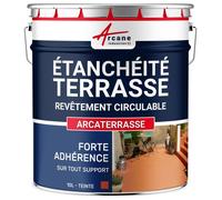 Peinture Résine d'Étanchéité Terrasse Extérieur - ARCATERRASSE 10 L Tuile | Résine Circulable Antidérapante, Imperméabilise Terrasses, Balcons, Escaliers, Béton, Bois, Résiste Uv - Arcane Industries