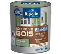 Peinture Ripolin EXTREME BOIS microporeuse satin 2.5 L vert olivier