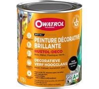 Peinture Rustol Déco Owatrol - Noir - 750 ml